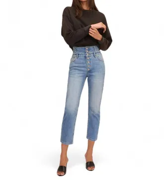 Marissa Webb Turner Ii High Waist Jean In Indigo Medium Stone Wash