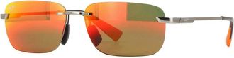 Maui Jim Lanakila Hawaii Lava Rectangular Mens Sunglasses RM624-17 59