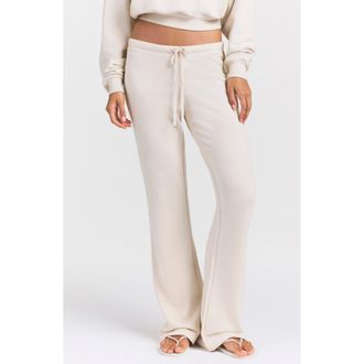 SKIMS Drapey French Terry Straight Leg Pants in Buff at Nordstrom, Size Xx-Small