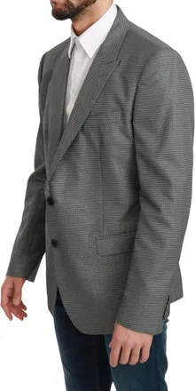 Dolce & Gabbana Gray Slim Fit Formal MARTINI Mens Blazer