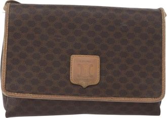 Celine Vintage Macadam Canvas Brown Canvas Backpack Bag (Pre-Owned)
