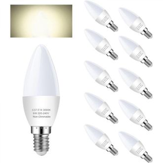 OEM Bombilla Led E14 C37 De 5,5 W, Luz Blanca C&aacute;lida 2700 K, Equivalente A Una Bombilla Incandescente De 60 W, 600 Lm, &Aacute;ngulo De Haz De 270&deg;, Cri80, No Re