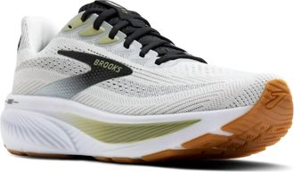 Brooks Mens Ghost 17 Running Shoe In White/black/tea