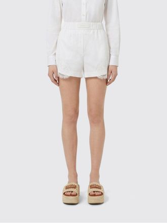 Versace Pantaloncini jogging in cotone e pizzo Versace