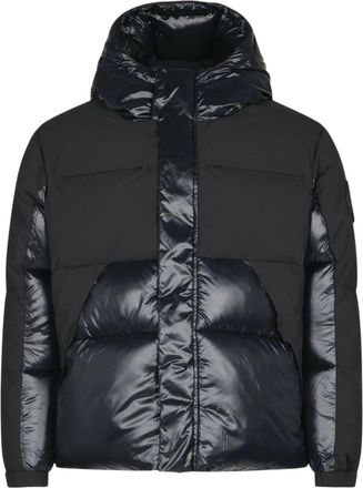 Save The Duck Luma Hooded Puffer Jacket in Black/Black Men