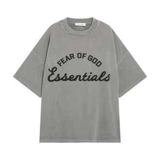 Fear of God T-Shirts, male, Gray, Size: XL Training 90s Short Sleeve Tee
