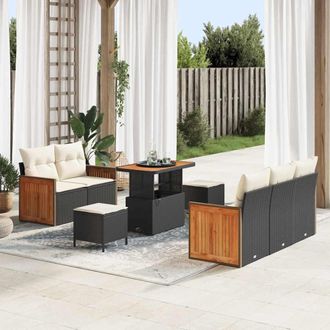 vidaXL Conjunto De Sof&aacute;s De Jard&iacute;n 8 Uds. 7-n&uacute;mero De Plazas Vidaxl