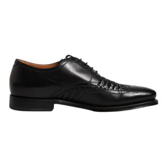 Dolce & Gabbana Formele Derby Wingtip Schoenen - Heren - Nette schoenen - Zwart - 42 EU - Leer - Schoenen