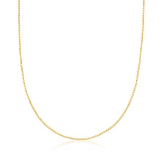 Ross-Simons 1mm 14kt Yellow Gold Wheat-Chain Necklace