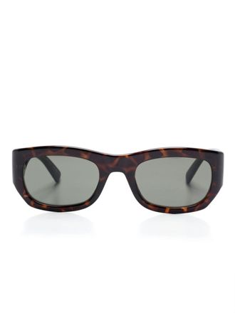 Saint Laurent Eyewear Occhiali da sole con effetto tartarugato - Marrone