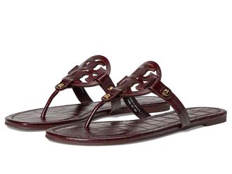 Tory Burch Miller Sandal Womens Shoes Deep Burgundy : 8 M, Leather