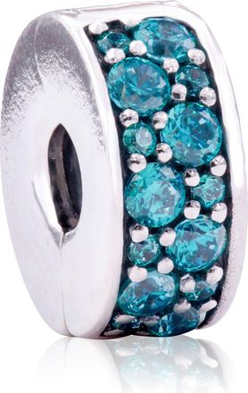 Pandora Teal Shining Elegance Spacer Clip Charm