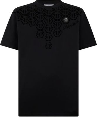 Philipp Plein Round-Neck T-Shirt Degrade Monogram