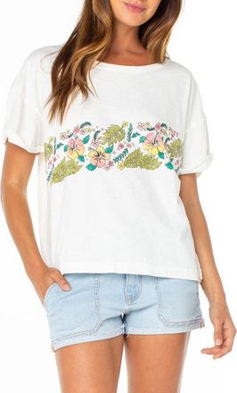 Roxy Ride the Wave Cotton Graphic T-Shirt in Cloud Dancer at Nordstrom, Size Xx-Large