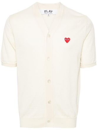 Comme Des Garçons Cardigan con applicazione - Bianco