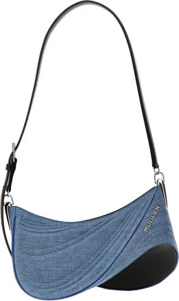 MUGLER Womens Medium blue Spiral Curve 01 Shoulder Bag