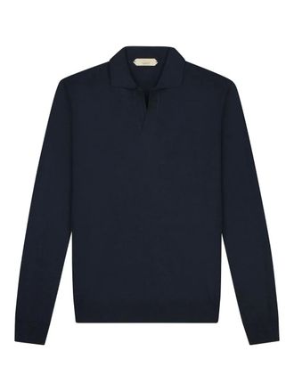 Aurélien buttonless long-sleeve pullover - Blue