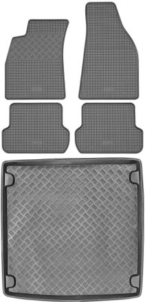 OEM Juego De Alfombrillas De Goma Para Coche Y Alfombrilla Para Maletero De Seat Exeo Kombi (2009-2013)