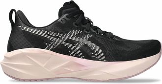 Asics Womens Novablast 5 Running Shoes In Black/pearl Pink