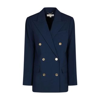 Michael Kors Blazers, female, Blue, XS, Midnight Blue Double Breasted Blazer