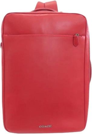 Coach Pre-owned Backpacks, male, Red, Size: ONE SIZE Pre-owned Leather Backpack