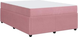 vidaXL Estructura De Cama Con Colch&oacute;n Rosa 140 X 200 Cm Terciopelo Vidaxl