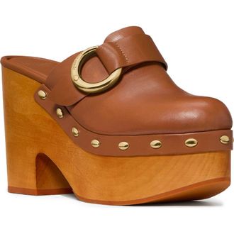 Kate Spade New York halo platform clog in Saddle at Nordstrom, Size 11