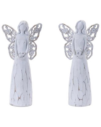 Melrose International Set Of 4 Butterfly Wing Angel Figurine