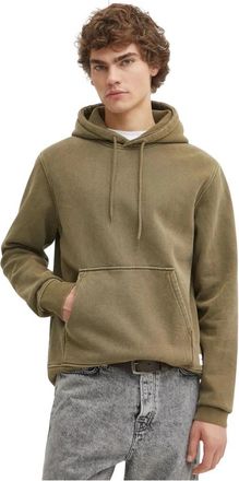 Sams&oslash;e & Sams&oslash;e Katoenen Blend Hoodie - Heren - Hoodies - Groen - M - Katoen - Hoodies & sweatvesten