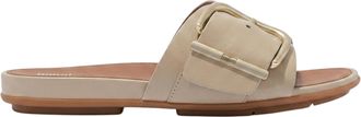 FitFlop Dames Leren Slippers (Beige)