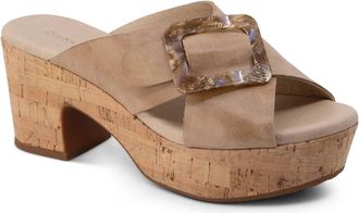 Chocolat Blu Womens Grita Cross Strap Cork Heel Sandal