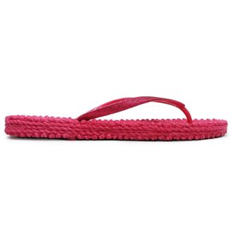 Ilse Jacobsen Cheerful 01 Rubber Womens Toe Post Sandals - Magenta - Size:UK 4