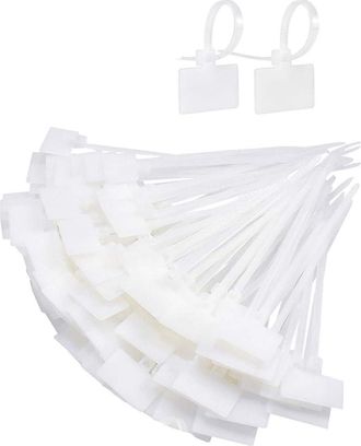 OEM 200 Bridas Blancas Para Cables, Etiquetas De Pl&aacute;stico Para Cables El&eacute;ctricos, Etiquetas Para Gesti&oacute;n De Cables De Red, Organizador De Cables Para Orde