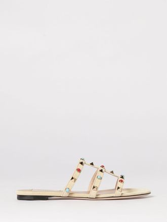 Valentino Garavani Sandalo Rockstud Valentino Garavani in camoscio con borchie e pietre