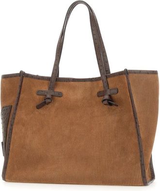 Gianni Chiarini Marcella Schoudertas - Dames - Shoppers - Bruin - ONE Size - Su&egrave;de - Tassen