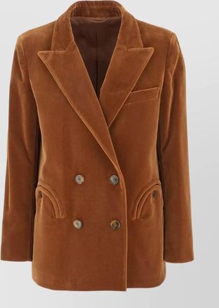 Blaz&eacute; Milano velvet oversized double-breasted blazer