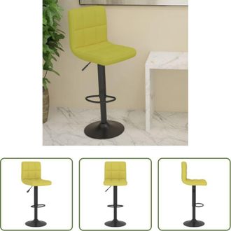 vidaXL vidaXL Sedia da pranzo - Sgabello da Bar Verde in Tessuto