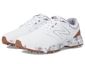 New Balance Brighton Golf Shoes Mens Shoes White/Brown : 8.5 D - Medium, Textile/Synthetic