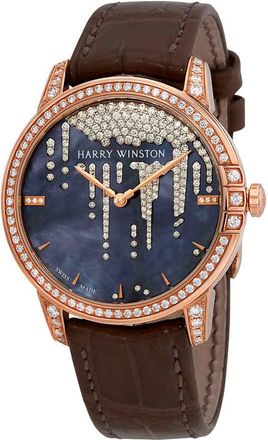 Harry Winston Midnight Tahitian Mother Of Pearl Dial Ladies Diamond Watch MIDAHM36RR001