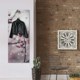 Queence Garderobenleiste »Violet« Kirschblüten, Wanddeko, Garderobe