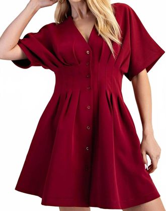 Glam Sophie Dress In Burgundy