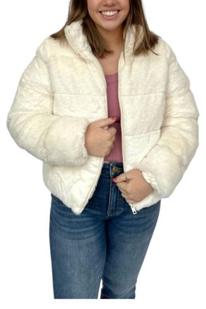 BuddyLove Noella Faux Jacket In Ivory