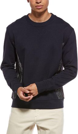 M Missoni Zig Zag Paneled Wool-Blend Crewneck Sweatshirt