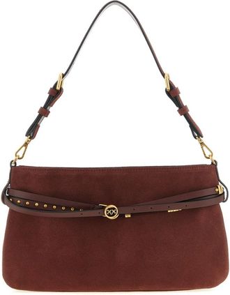 Pinko Belt Medium Schoudertas - Dames - Schoudertassen - Rood - ONE Size - Katoen - Tassen