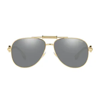 Versace Sunglasses Ve2236 1002 Z3 Gold/Mirror Gray Unisex Polarized