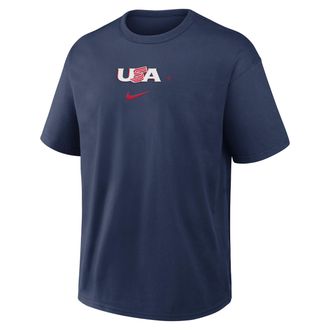 Nike USA Baseball 2026 World Baseball Classic City Name Max90 Nike Mens Long-Sleeve T-Shirt in Blue | 04T644BWBU-TCK
