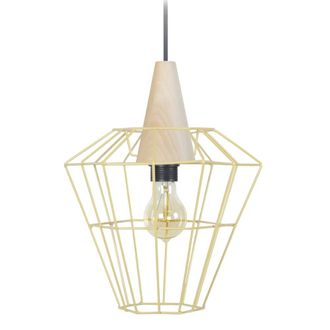 Tosel Suspensi&oacute;n madera Alt.88cm natural ;Pantalla: beige