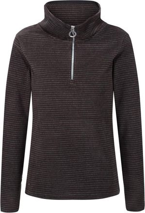 Regatta Womens SOLENNE Jersey en Tejido Polar Symmetry con dise&ntilde;o a Rayas y Media cremallera Sweater, Black, X-Large Regular