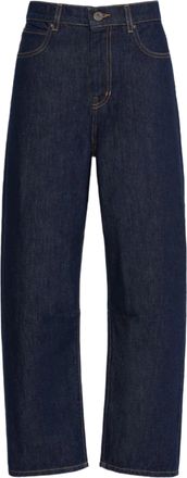 Weekend Wide-Leg Cropped Jeans with High Waist and Classic Five-Pocket Styling
