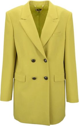 Elisabetta Franchi Blazer - Dames - Blazers - Geel - L - Polyester - Jassen